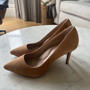 NWOT Banana Republic Heels in Cognac Suede